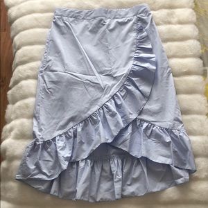 High waisted ruffle skirt